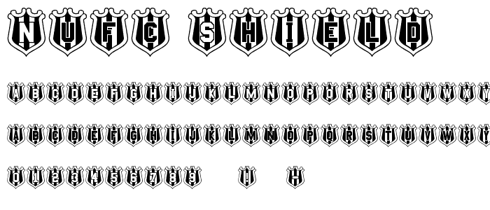 NUFC Shield font